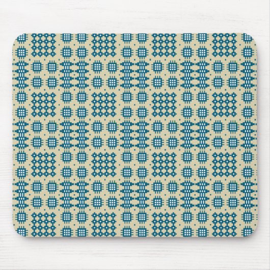 Mousepad: Welsh Tapestry Pattern, Marine, Taupe Mousepad (Vorne)