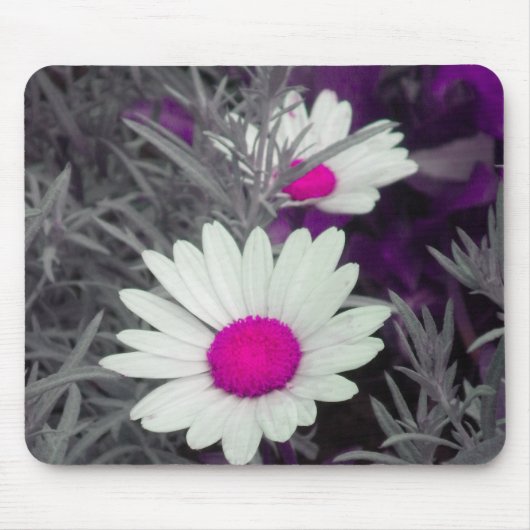 Mousepad "White Daisy" (w Pink) (Vorne)