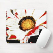 Mousepad White Red Blume (Mit Mouse)
