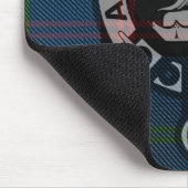Mousepad with Clan Home Crest and Ancient Tartan (Ecke)