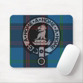 Mousepad with Clan Home Crest and Ancient Tartan (Mit Mouse)