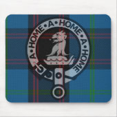 Mousepad with Clan Home Crest and Ancient Tartan (Vorne)
