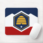 Mousepad with Flag of Utah, USA (Mit Mouse)