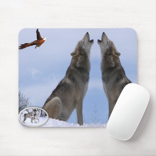 Mousepad Wolf (Mit Mouse)