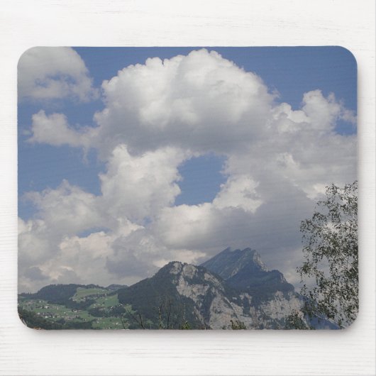 Mousepad Wolken-Doughnut über Bergen (Vorne)