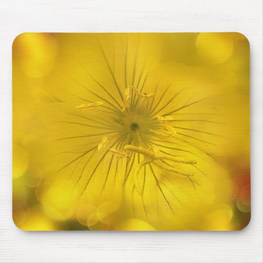 Mousepad Yellow Bokeh-Blume (Vorne)