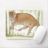 Mousepad Yellow Tiger Cat (Mit Mouse)