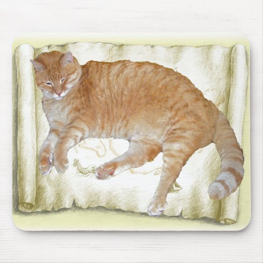 Mousepad Yellow Tiger Cat (Vorne)
