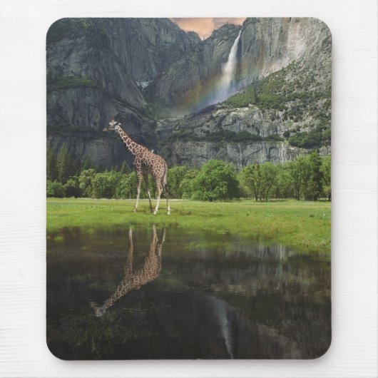 Mousepad yosemite fall giraffa Regenbogen (Vorne)