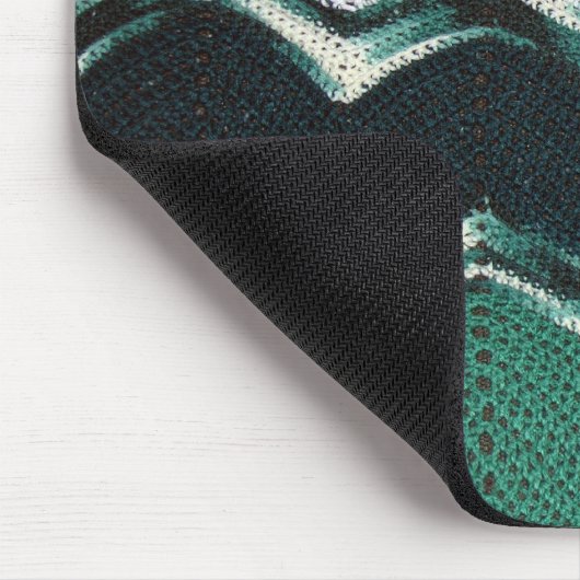 Mousepad - Zickzack Muster in Grüntönen (Ecke)