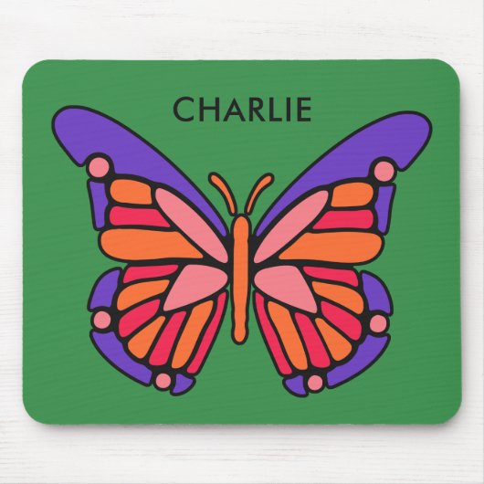 Mousepad zum individuelle Name der Schmetterlingsm (Vorne)