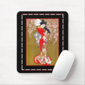 Mousepads Art Japanese Geisha Lady Vintage Poster (Mit Mouse)