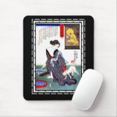 Mousepads Art Japanese Lady Vintage Poster Utagawa (Mit Mouse)