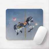 Mousepads - graues Stuten-Karussell-Pferd (Mit Mouse)
