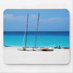 Mousepads mit einem Bild der Boote auf einem