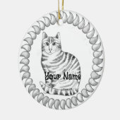 Mouser Tabby Cat Keramik Ornament (Links)