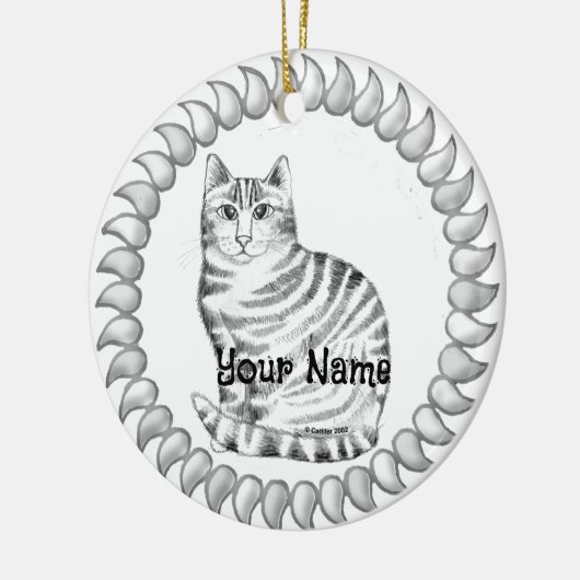 Mouser Tabby Cat Keramik Ornament (Links)