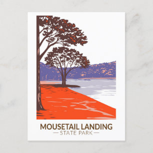 Mousetail Landing State Park Tennessee Vintage auf Postkarte