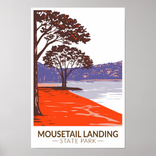 Mousetail Landung Staat Park Tennessee Vintag Poster