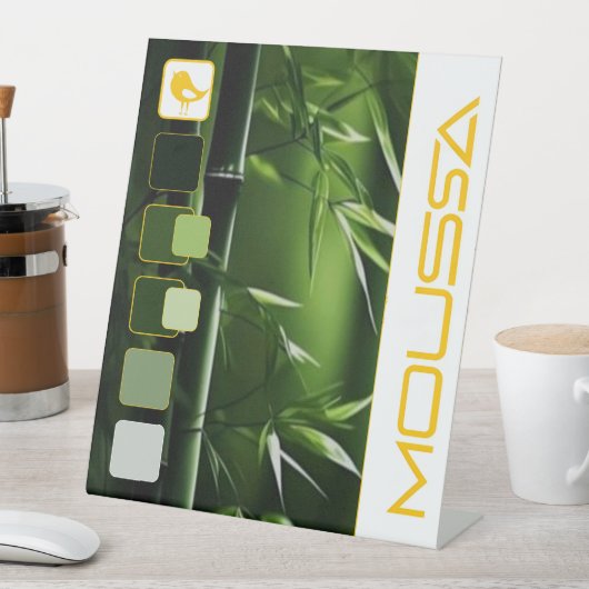 MOUSSA PEDESTAL SIGN SOCKELSCHILD (In Situ)