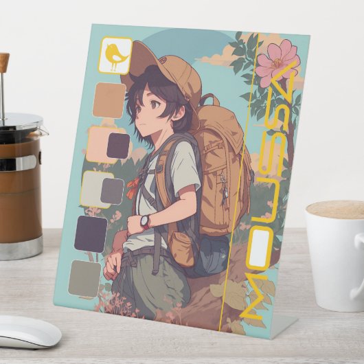 MOUSSA PEDESTAL SIGN SOCKELSCHILD (In Situ)