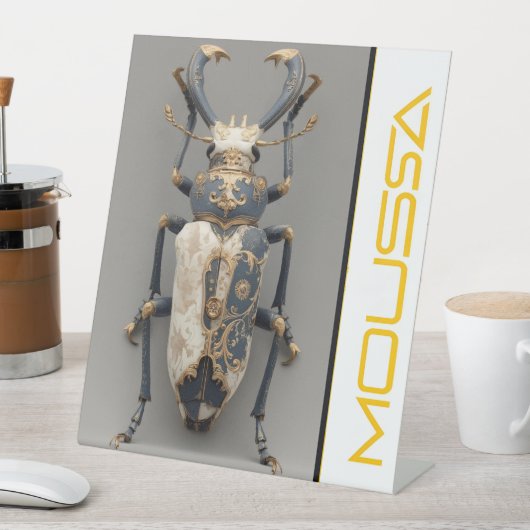 MOUSSA PEDESTAL SIGN SOCKELSCHILD (In Situ)