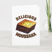 Moussaka Griechisch Mittelmeer Food Eggplant Potat Karte (Vorderseite)