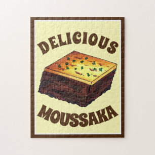Moussaka Griechisch Mittelmeer Food Eggplant Potat Puzzle