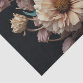 Mousseline Blume Skull Paper Seite rechts Seidenpapier (Ausschnitt)