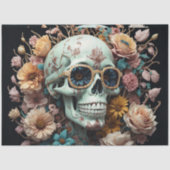 Mousseline Blume Skull Paper Seite rechts Seidenpapier (Vorderseite)