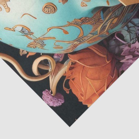 Mousseline Blume Skull Paper v2- Hygienepapier Seidenpapier (Detail)