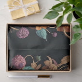 Mousseline Blume Skull-Papiertaschentuch blau Seidenpapier (Geschenk)