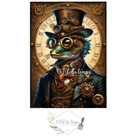 Mousseline Cute Fish Steampunk Hat Tissue paper Seidenpapier