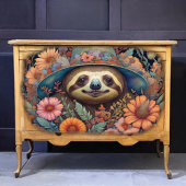 Mousseline Cute Sloth & Flower Hat v5 Tissue Paper Seidenpapier