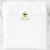 Moustachio Runder Aufkleber (Tasche)