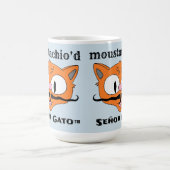 "moustachio'd" Señor Gato handlebar mustache cat Kaffeetasse (Mittel)