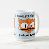 "moustachio'd" Señor Gato handlebar mustache cat Kaffeetasse (VorderseiteRechts)