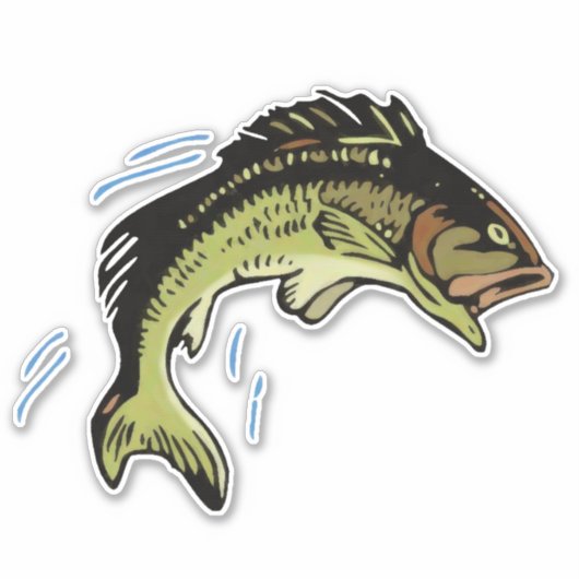 Mouth Bass Aufkleber (Vorderseite)