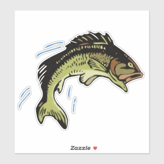 Mouth Bass Aufkleber (Blatt)
