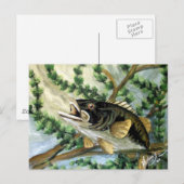 Mouth Bass Postkarte (Vorne/Hinten)