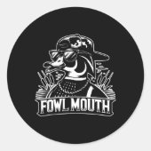 Mouth Duck Hunter Runder Aufkleber (Vorderseite)