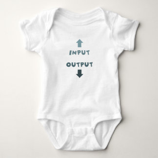 Mouth Input und Hintern Ertrag eines Babys Baby Strampler