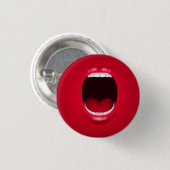 Mouth klein, 1 ¼ Zoll-runder Knopf Button (Vorne & Hinten)