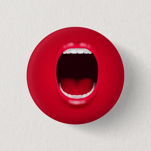 Mouth klein, 1 ¼ Zoll-runder Knopf Button (Vorderseite)