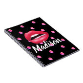 Mouth Lipstick Makeup Beauty Custom Personalisiert Notizblock (Rechte Seite)