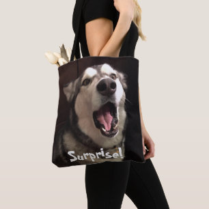 Mouth Open Alaskan Malamute Nah-Up-Foto Tasche