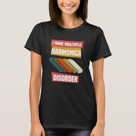 Mouth Organ French Harp & Harmonica Player T-Shirt (Vorderseite)