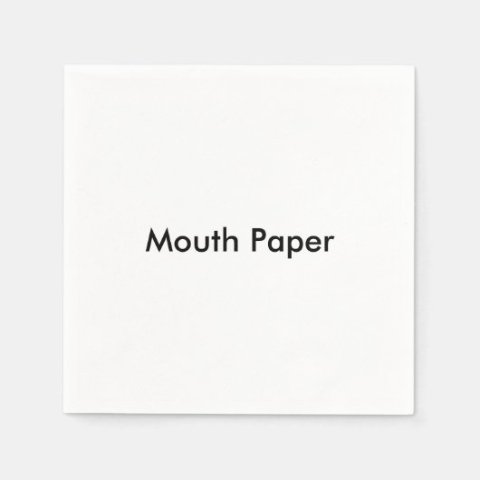 "Mouth Paper" Papier Napkins Serviette (Vorderseite)