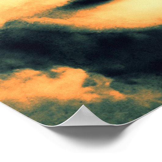 Mouth Smoke Vape Grunge Art Poster (Ecke)