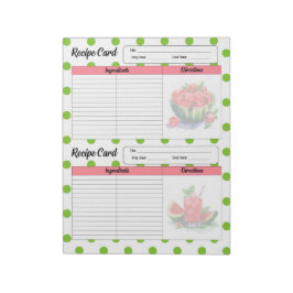 Mouth Watermelon Recipe Karte Notizblock